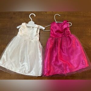 Elegant Pink and White doll Dresses Set fits 18” dolls